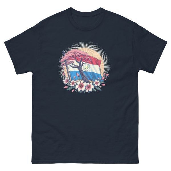 Camiseta Unisex “Lapacho Rosa y Bandera Paraguaya” - Imagen 2
