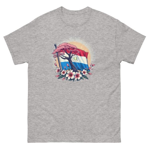 Camiseta Unisex “Lapacho Rosa y Bandera Paraguaya” - Imagen 3