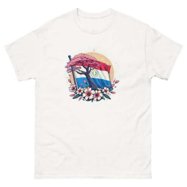 Camiseta Unisex “Lapacho Rosa y Bandera Paraguaya” - Imagen 4